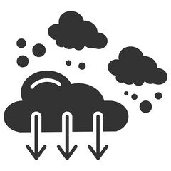 Carbon Emission Glyph Icon