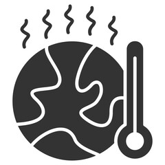 Obraz premium Global Warming Glyph Icon