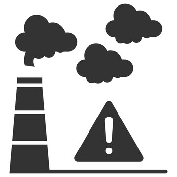 Air Pollution Glyph Icon