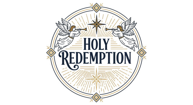 Celestial heralds announcing a message of faith and spiritual renewal