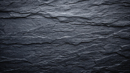Dark Black Stone Wall Texture Background for Modern Interior and Architectural Design