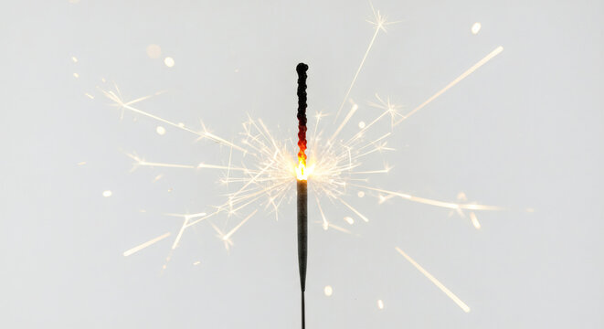 Sparkling celebration with a vibrant sparkler igniting joy and festive moments