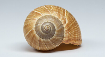 Stunning close-up of a spiral seashell's intricate pattern showcasing nature's perfect geometry and organic beauty