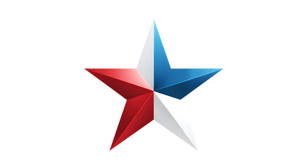 Fototapeta premium Red blue star on white