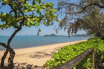 Palm Cove beach, a secluded coastal village north of Cairns in Tropical North Queensland, Australia
