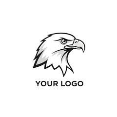 Obraz premium Bold Avian Logo Concept with Predatory Gaze for Brand Identity