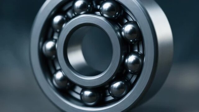 Mechanical consulting concept with close up of steel ball bearing for industrial machinery metal design and precision engineering solutions