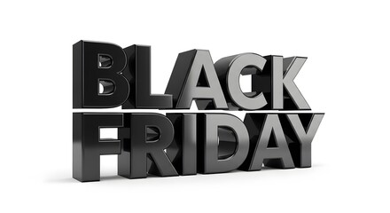 Black Friday text with reflective effect