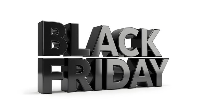 Black Friday text with reflective effect