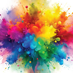 Fototapeta premium Explosion of Colorful Paint Splash Abstract Background for Creative Art and Design