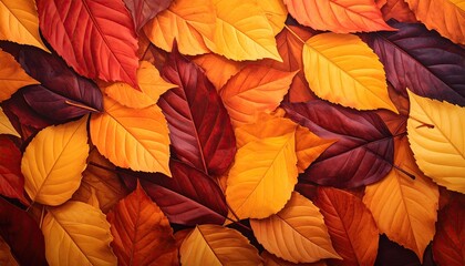 Obraz premium Vibrant fall leaves, autumnal colors (1)
