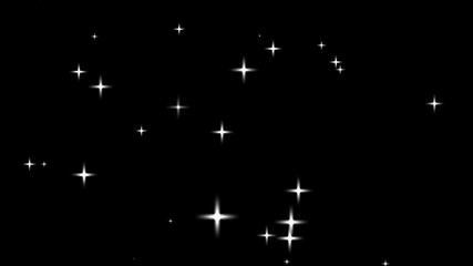 Looped glowing stars on black background,Glitter stars particles, 4k abstract night sky with twinkling stars. Cosmic starry sky with twinkling stars.falling sparkling star, milky way stars twinkle - Powered by Adobe