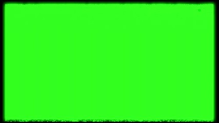 Green glowing big pixels animation with distortion and glitch effects on digital display - Powered by Adobe
