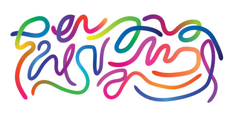 A vibrant neon color illustration of alphabet letters and numbers forms a colorful love symbol design