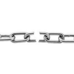 Obraz premium Broken connection, A stark image of severance and vulnerability with a metallic chain severed