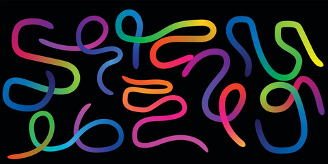 A vibrant neon color illustration of alphabet letters and numbers forms a colorful love symbol design