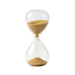 Golden Sand Flowing, An Hourglass Capturing the Essence of Time and Its Inevitable Passage