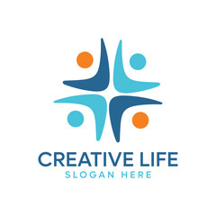 Abstract People Community Logo Collection Vector