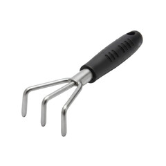 Fototapeta premium Studio Shot of Hand Tiller Garden Tool for Soil Cultivation and Weeding in Home Gardening and Agriculture