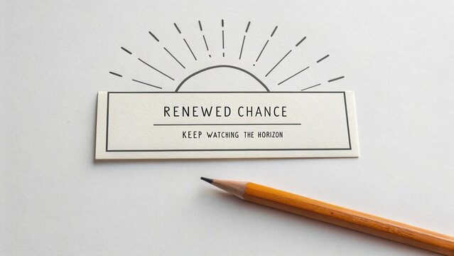 Inspirational Message of Hope with Sunrise Design on Background to Encourage Renewal and Positive Thinking in Daily Life