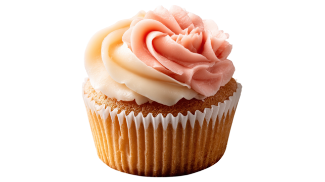 Birthday cupcake with candle on light grey table against blurred lights. 