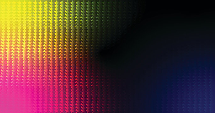 Abstract colorful lines in a flowing, rainbow pattern create a vibrant theater curtain backdrop design with a dramatic dark velvet texture