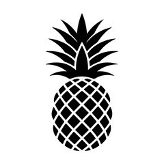 Pineapple silhouette, a tropical and healthy fruit