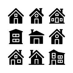 Collection of house icons, real estate concept