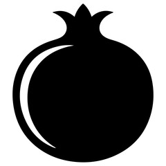 Pomegranate icon, fruit and nutrition concept