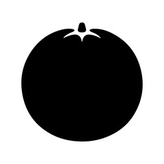 Orange silhouette, a citrus fruit design element