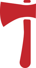Red Axe Icon on White Background tool chopping, axe, ax, tool, chopping, wood, lumberjack, 