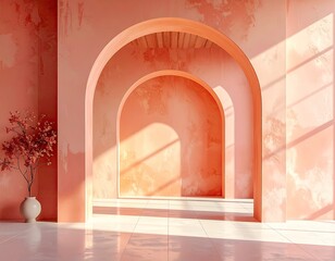 Coral archways, sunlit interior (1)