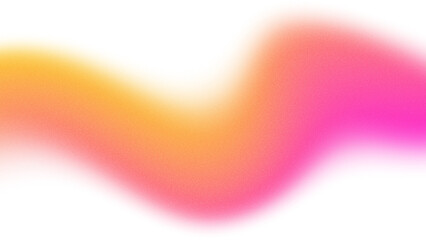 Soft yellow and pink waves with noise and grainy texture. Abstract aesthetic element with transparent background