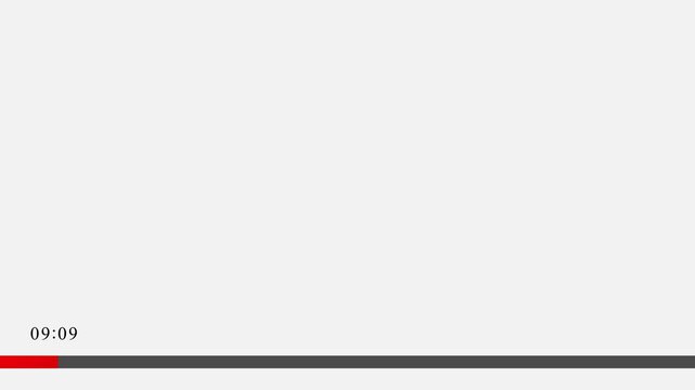 A dark gray horizontal progress bar with a red segment at the beginning and the time 09:30 displayed on a light gray background Keywords: progress bar, time, 10:00, gray background, horizontal