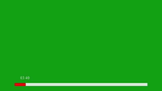 Green Screen Background With Progress Bar and Time Stamp chroma key video editing