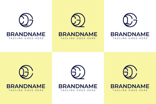 Letters CQG CGQ QCG QGC GCQ GQC Monogram Logo, suitable for any business