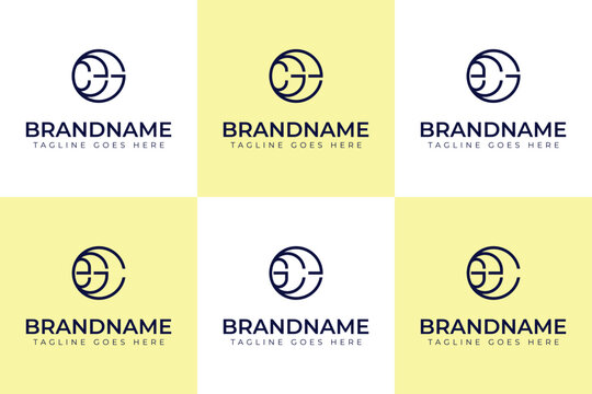 Letters CEG CGE ECG EGC GCE GEC Monogram Logo, suitable for any business
