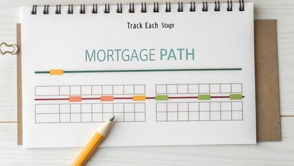 Visual Representation of Mortgage Path Stages for Tracking Progress in Home Loan Applications and Financial Management
