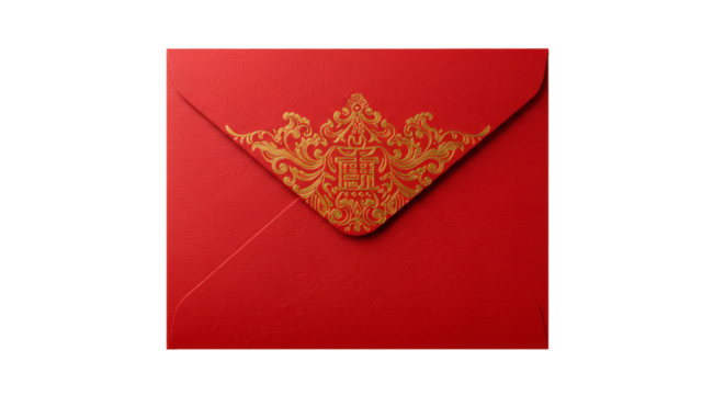 Red envelope chinese new year envelope money envelope gift envelope lunar new year envelope design on transparent background - Powered by Adobe