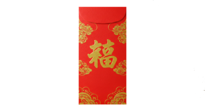 Red envelope chinese new year money packet hongbao lunar new year gift lucky money chinese culture tradition on transparent background