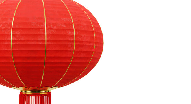 Red lantern chinese new year decoration celebration traditional culture asia festive bright oriental on transparent background