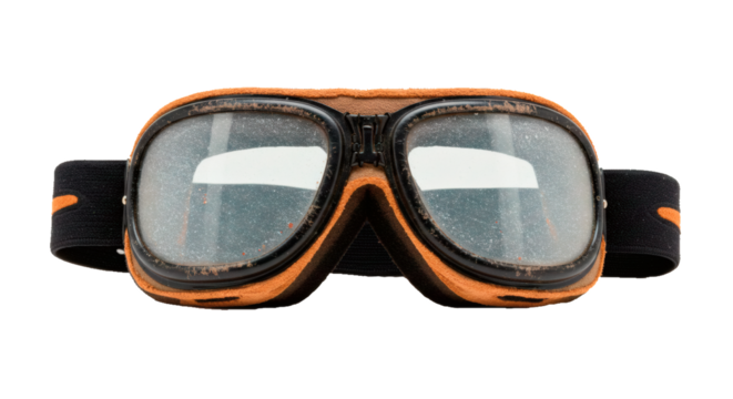 Vintage goggles motorcycle goggles aviator goggles steampunk goggles retro goggles pilot goggles eyewear on transparent background
