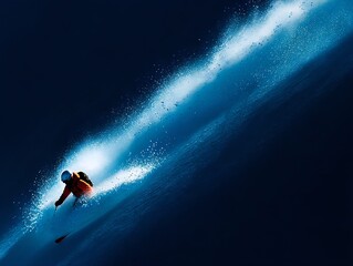 Blue Surge – パウダースノーを切り裂くスキーヤー