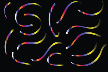 Editable color vectror gradieant line