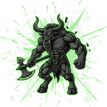 Minotauro El&eacute;trico - Fundo Neutro