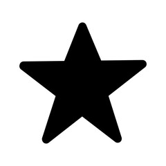 Black Star Icon / 黒い星のアイコン（お気に入り・評価・マーク用）