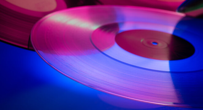 vinyl discs for color background music