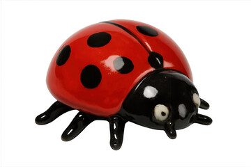 Obraz premium Ceramic ladybug figurine with red and black spots