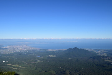 Naklejka premium Climbing Mt. Daisen, Tottori, Japan