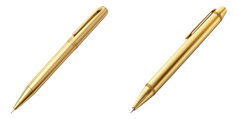 A pair of elegant golden pens, representing precision and professionalism. These pens appear to be meticulously crafted, suitable for signing important documents and embodying sophistication